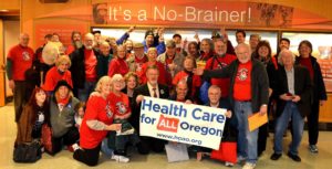 Lobbying in Salem, Oregon for Universal Health Care