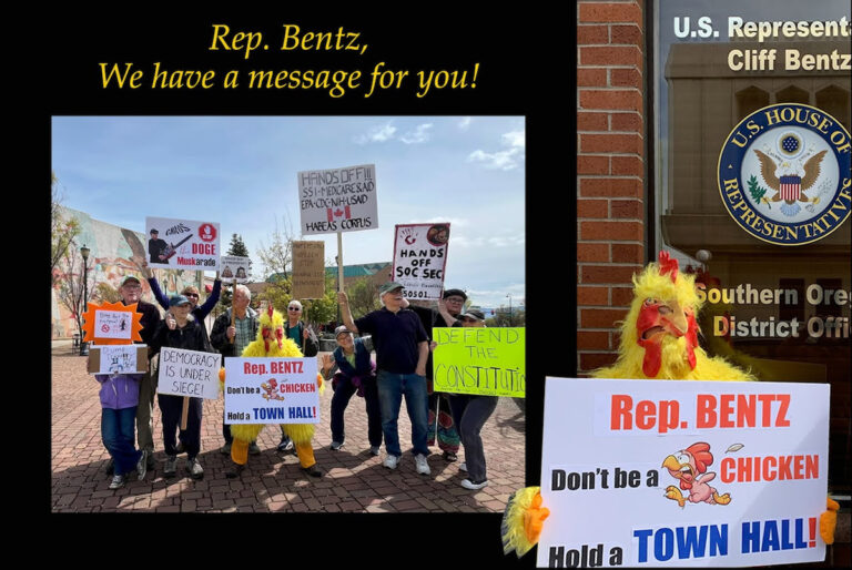 Rep. Bentz, We have a message for you