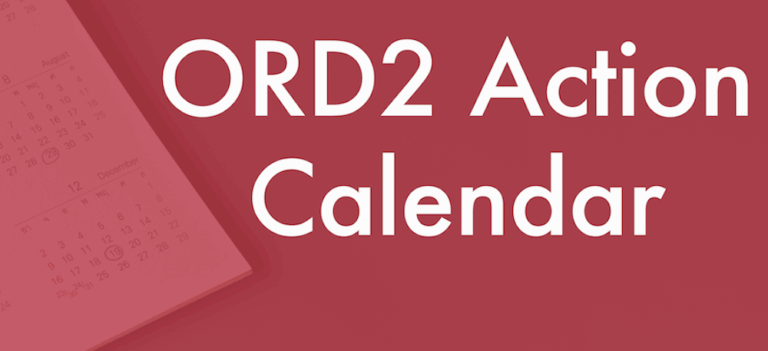 ORD2 Action Calendar